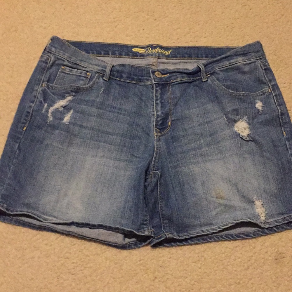 Distressed Denim Shorts